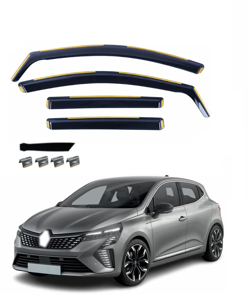 Комплект от 4бр. ветробрани за Renault Clio V Phase II (Facelift) 2023 - 2025 г.
