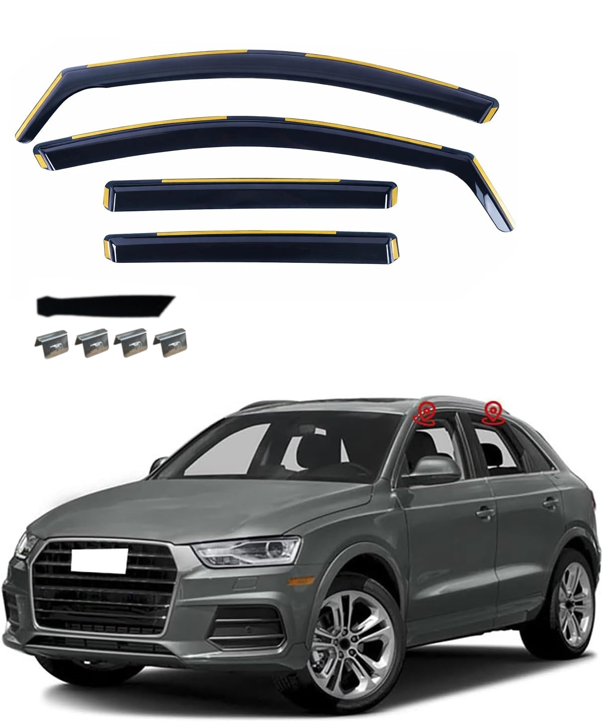 Комплект от 4бр. ветробрани за Audi Q3 I 2012 - 2018 г.