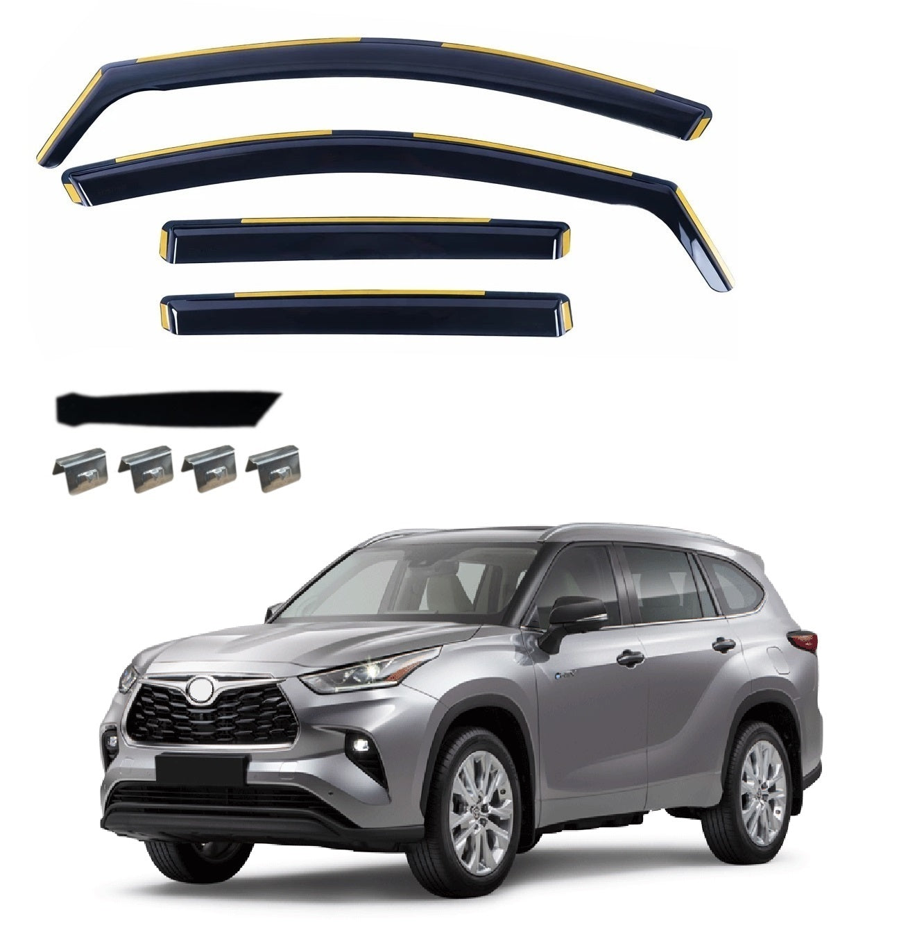 Комплект от 4бр. ветробрани за TOYOTA HIGHLANDER IV 5D 2020 г.+