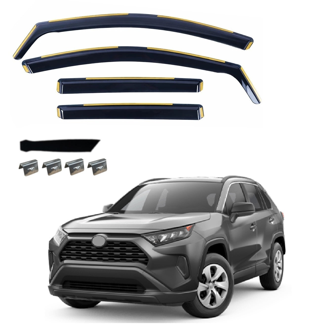 Комплект от 4бр. ветробрани за TOYOTA RAV4 V 2019 г. +