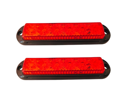 LED аварийна / сигнална лампа (Flash) – Червена 6 Диода 4 режима 12V-24V