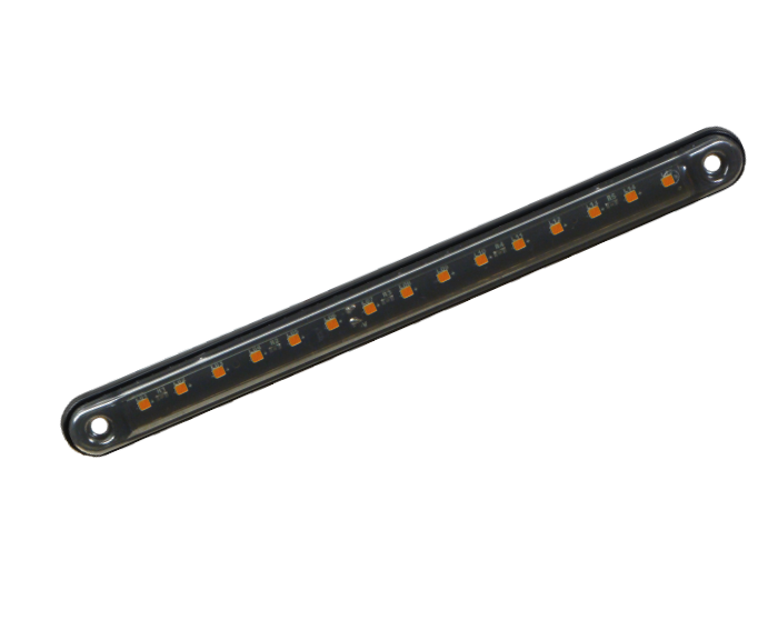 Жълт LED габарит / маркер – Опушен 15 Диода 12V-24V 240 mm