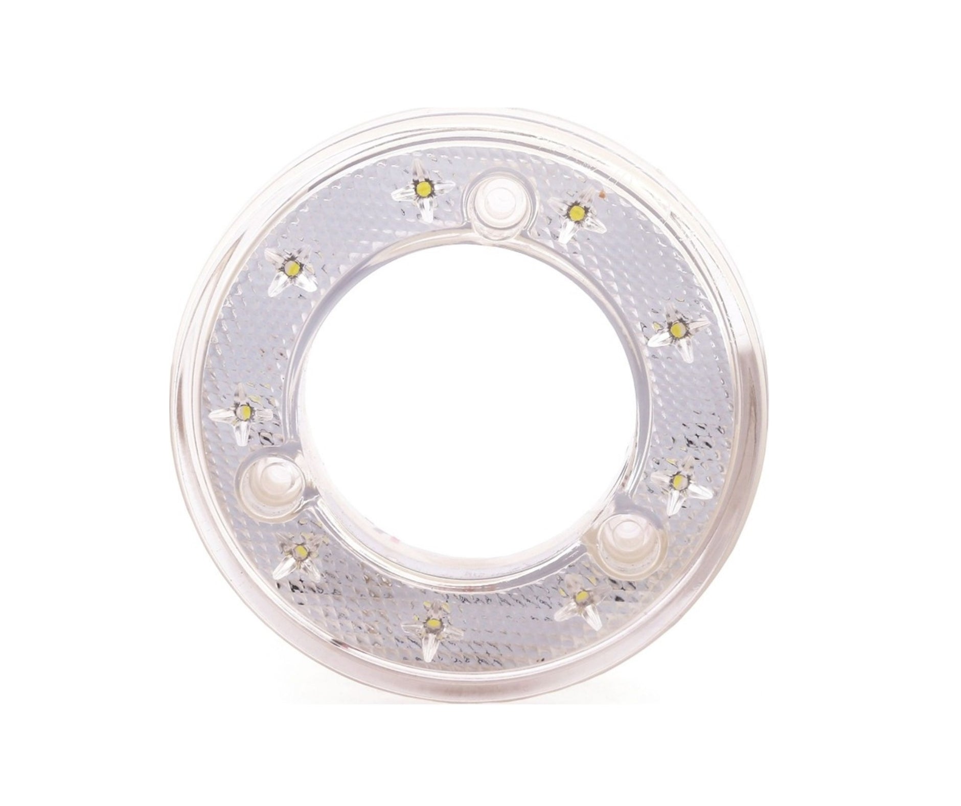 Кръгъл LED габарит / маркер – Бял 9 диода 12V-24V