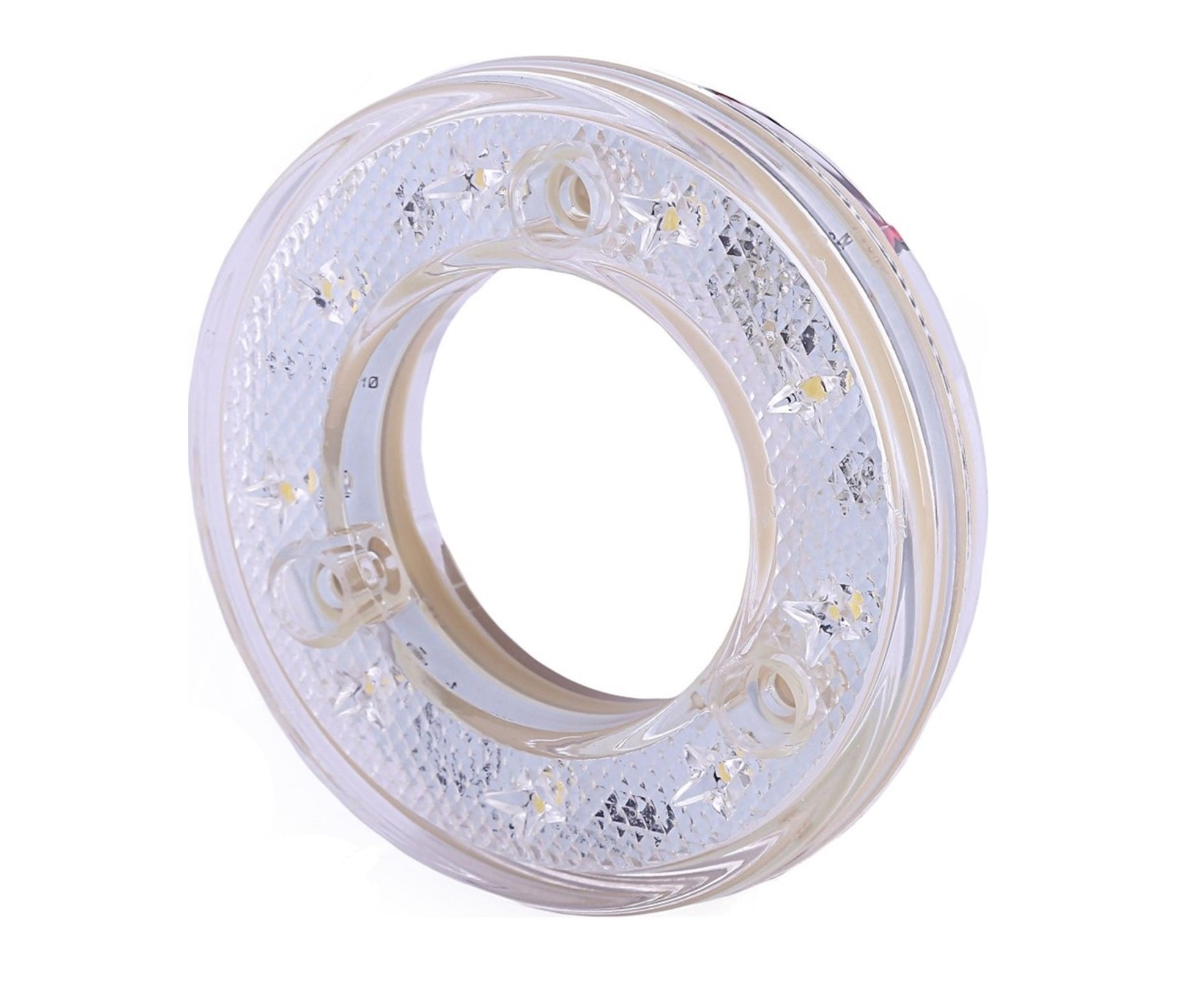 Кръгъл LED габарит / маркер – Бял 9 диода 12V-24V