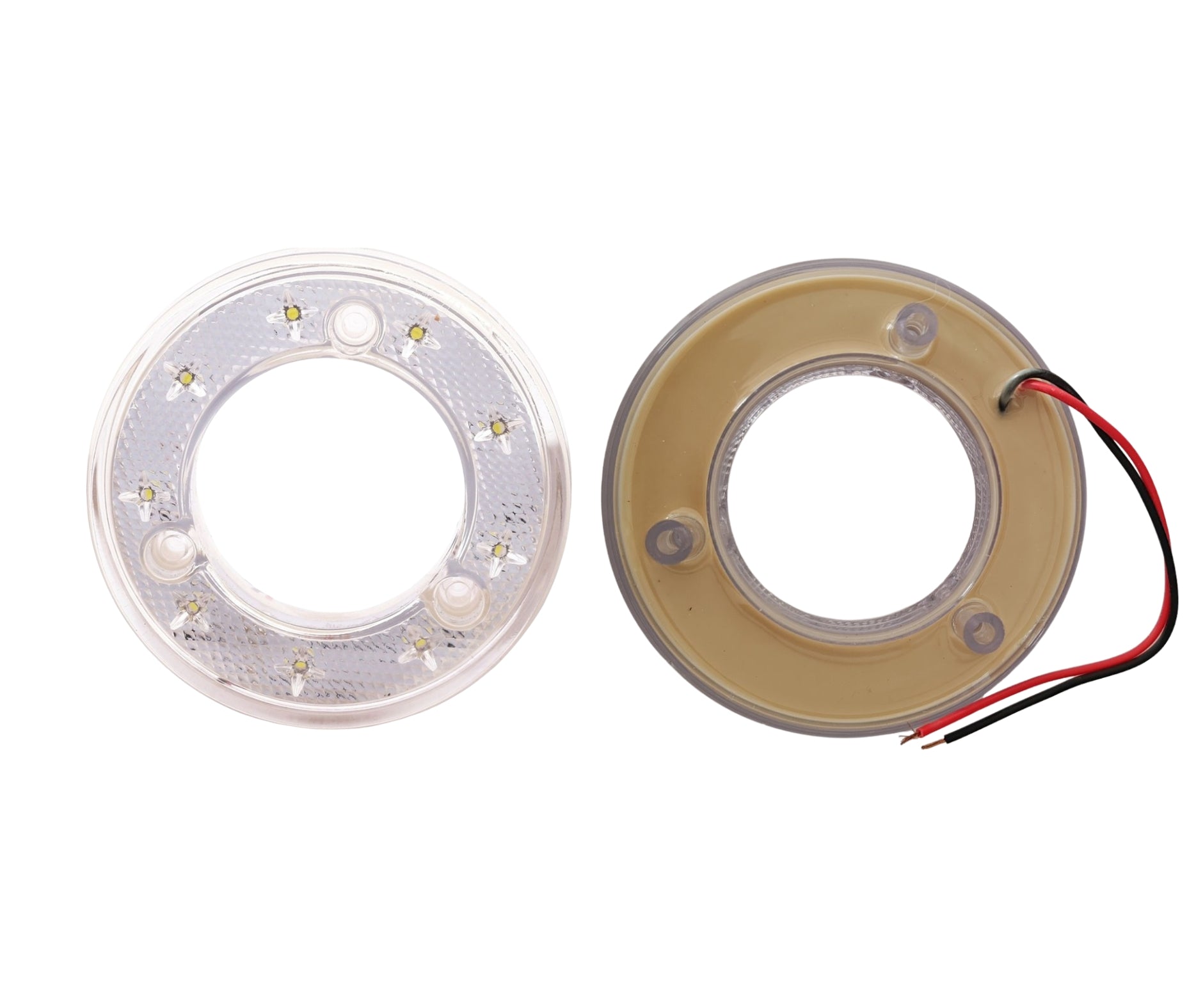 Кръгъл LED габарит / маркер – Бял 9 диода 12V-24V
