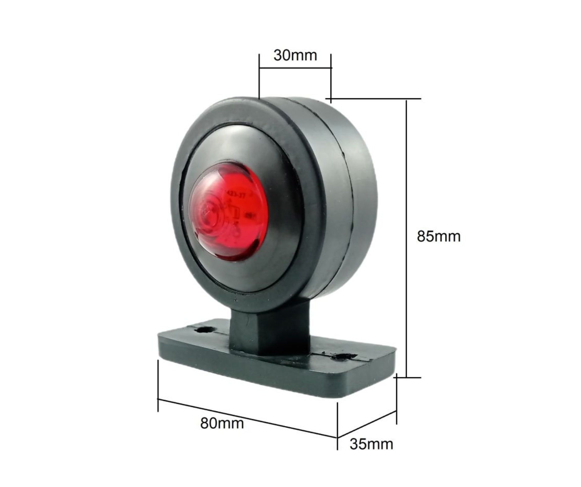 Мини LED Габаритна Светлина тип рогче - Червен / Бял 12V-24V