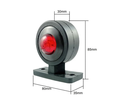 Мини LED Габаритна Светлина тип рогче - Червен / Бял 12V-24V