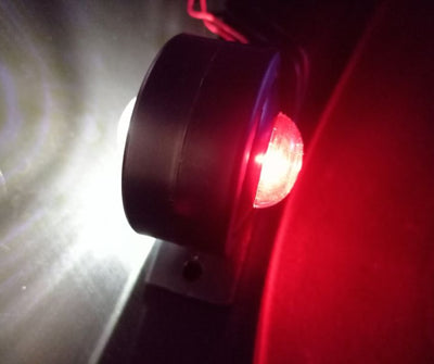 Мини LED Габаритна Светлина тип рогче - Червен / Бял 12V-24V