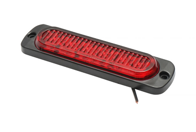 Червена LED Сигнална / Аварийна Блиц светлина - 6 диода 12V-24V