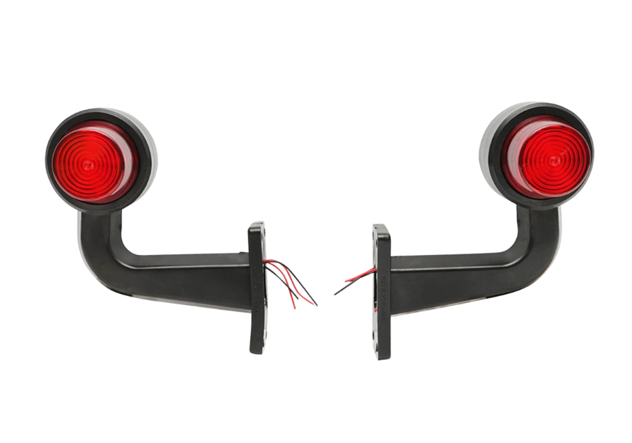 Червена LED Габаритна светлина тип рогче - 160мм 12V-24V
