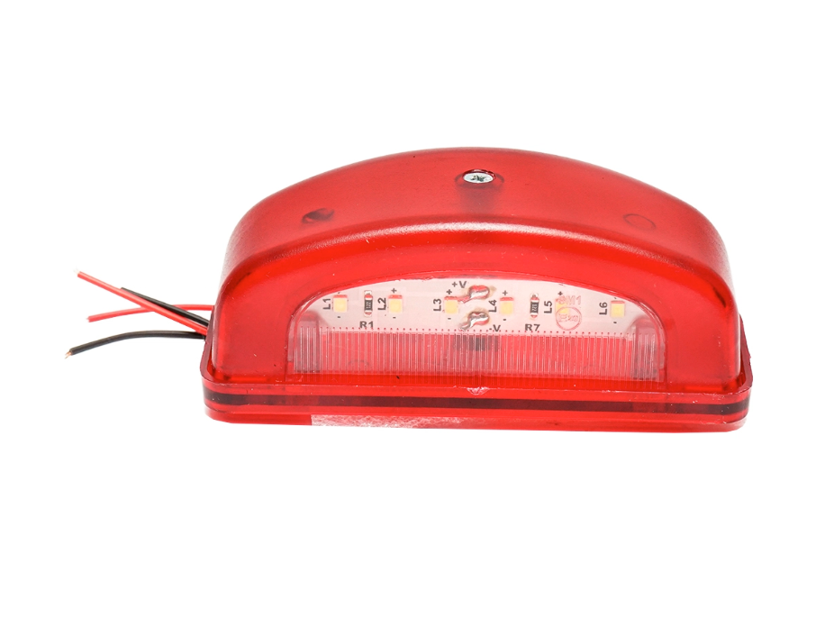 LED Габарит и Плафон / Осветление за регистрационен номер - 2 светлини Бял/Червен 9 диода 12V-24V
