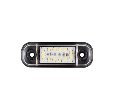 Бяла LED Габаритна светлина / маркер - 12 диода 12V-24V