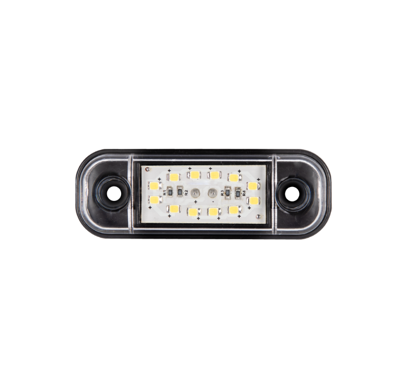 Бяла LED Габаритна светлина / маркер - 12 диода 12V-24V