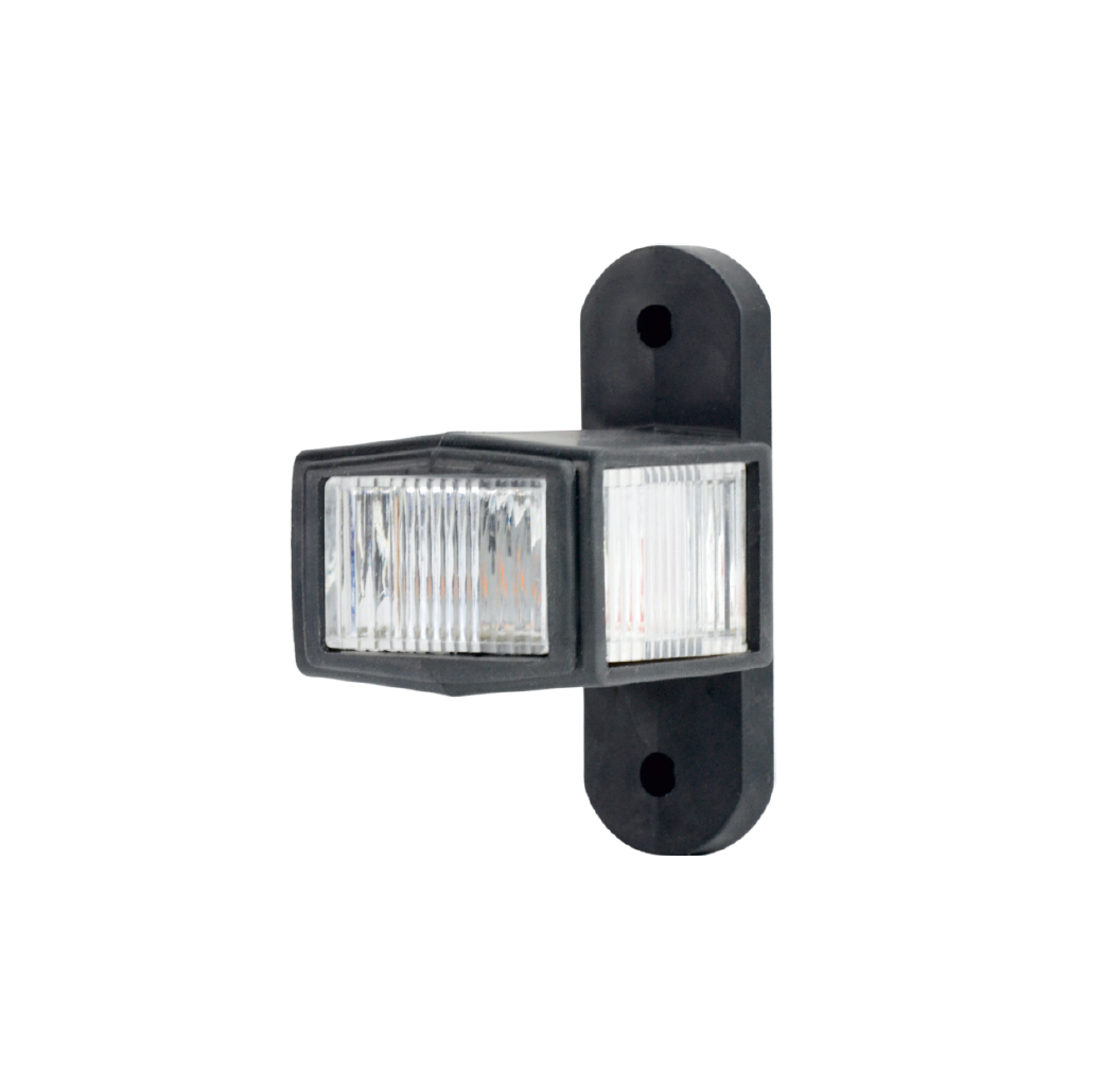 LED Габаритна светлина тип рогче с 3 позиции - Жълт Бял Червен 6 диода 12V-24V