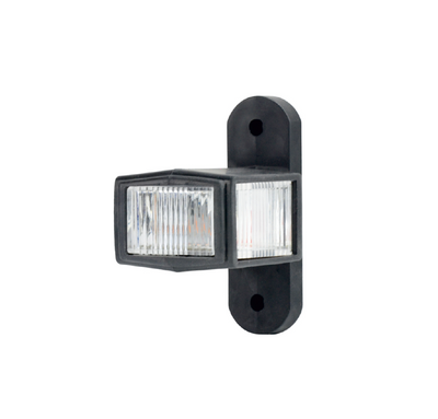LED Габаритна светлина тип рогче с 3 позиции - Жълт Бял Червен 6 диода 12V-24V