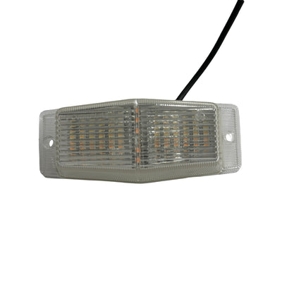 LED Габарит със Сигнална Блиц функция - 2 светлини Жълто/Бяло 30 диода 24V