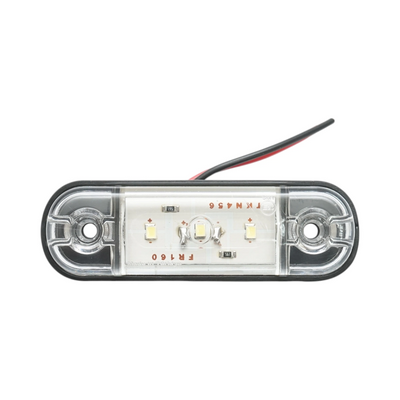 Бяла LED Габаритна светлина / Маркер - 3 диода 12V-24V