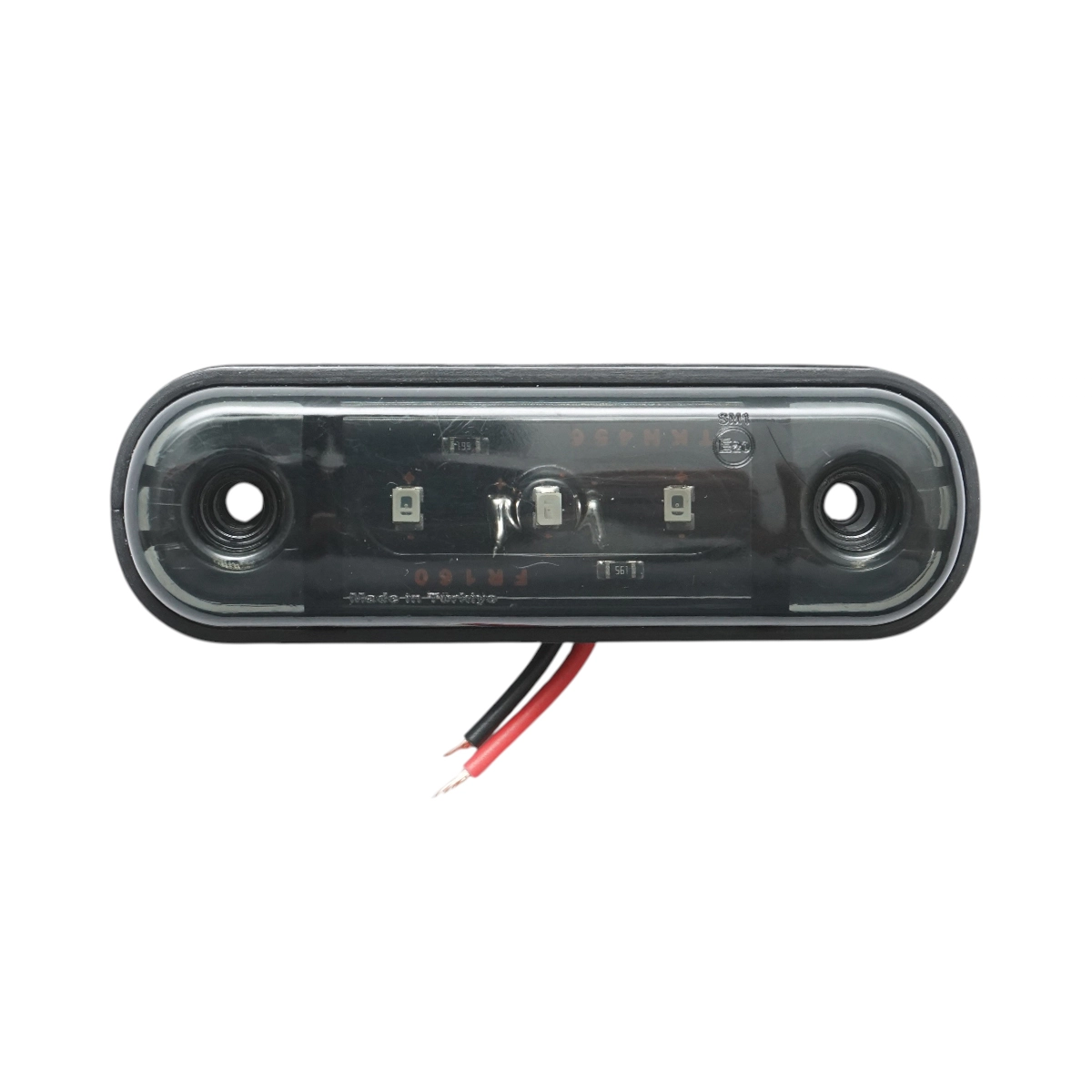 Червена LED Габаритна светлина / Маркер - Опушен 3 диода 12V-24V