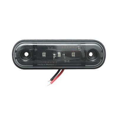 Червена LED Габаритна светлина / Маркер - Опушен 3 диода 12V-24V