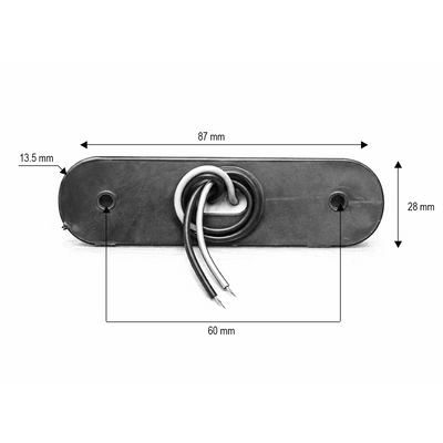 Червена LED Габаритна светлина / Маркер - Опушен 3 диода 12V-24V