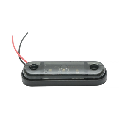 Бяла LED Габаритна светлина / Маркер - Опушен 3 диода 12V-24V