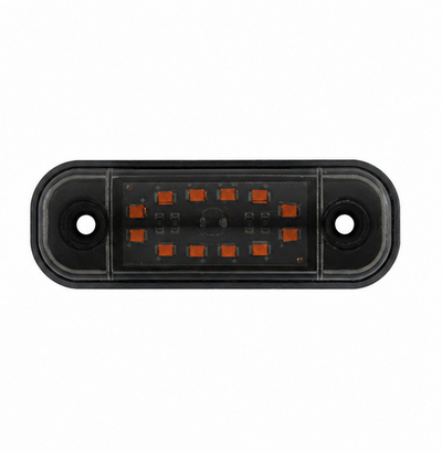 Жълта LED Габаритна светлина / маркер - Опушен 12 диода 12V-24V