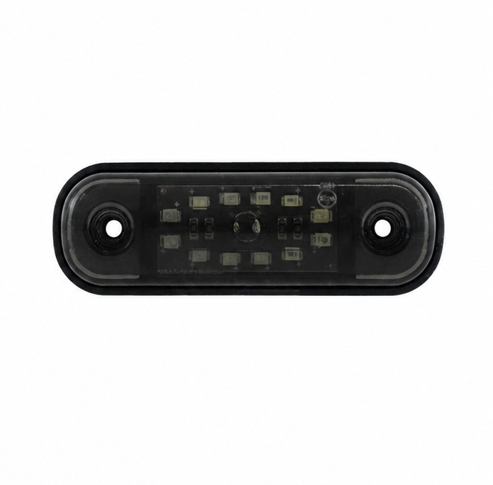 Червена LED Габаритна светлина / маркер - Опушен 12 диода 12V-24V