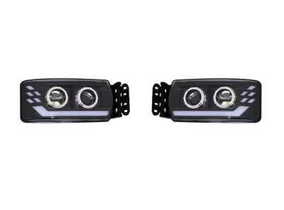 Комплект LED Фарове за IVECO STRALIS 24V – DRL, Startup Effect, Лупи, OEM 5801571745 / 5801571746