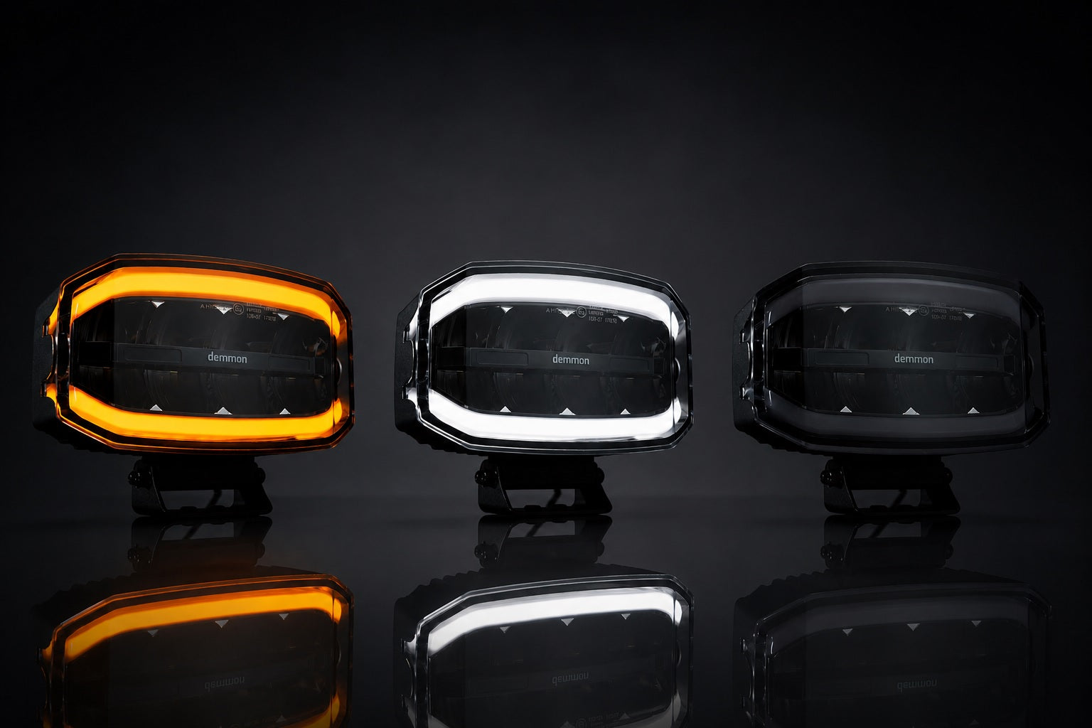 LED Халоген Demmon 10 (244mm) IP67, 9-32V 90W E-MARK (ECE R148/R149/R10) с Динамична Бяла и Оранжева DRL Светлина-Мигач