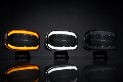 LED Халоген Demmon 10 (244mm) IP67, 9-32V 90W E-MARK (ECE R148/R149/R10) с Динамична Бяла и Оранжева DRL Светлина-Мигач