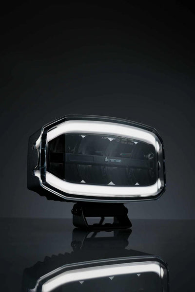 LED Халоген Demmon 10 (244mm) IP67, 9-32V 90W E-MARK (ECE R148/R149/R10) с Динамична Бяла и Оранжева DRL Светлина-Мигач