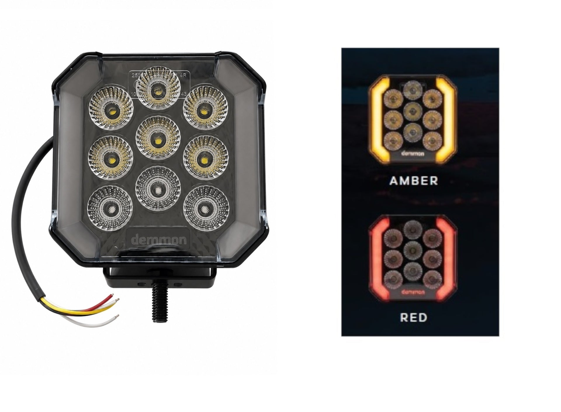 LED Стоп-Халоген Demmon 6 27W E-MARK (ECE R148/R10) IP67, 9-32V Разпръсната светлина, Червен Стоп /Габарит и Динамичен Оранжев Мигач