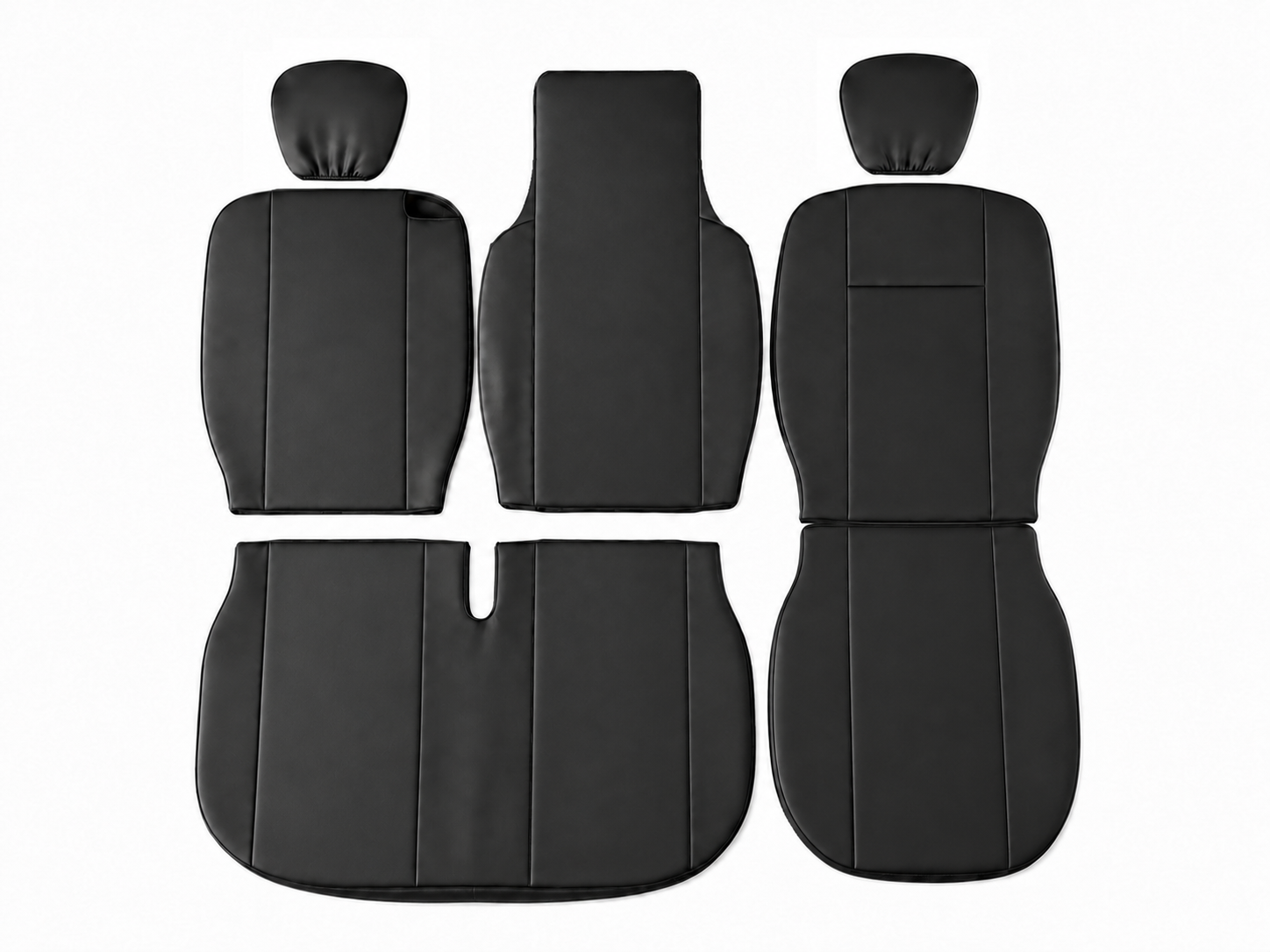 Комплект 2+1 Тапицерия за RENAULT MASTER III 2010-2019 – Еко кожа, Черна, 6 части