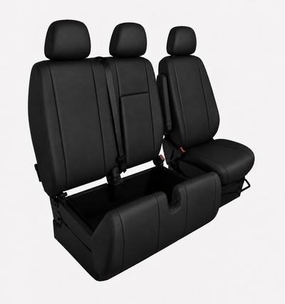 Комплект 2+1 Тапицерия за MERCEDES SPRINTER W906 2006-2018 – Еко кожа, Черна, 8 части