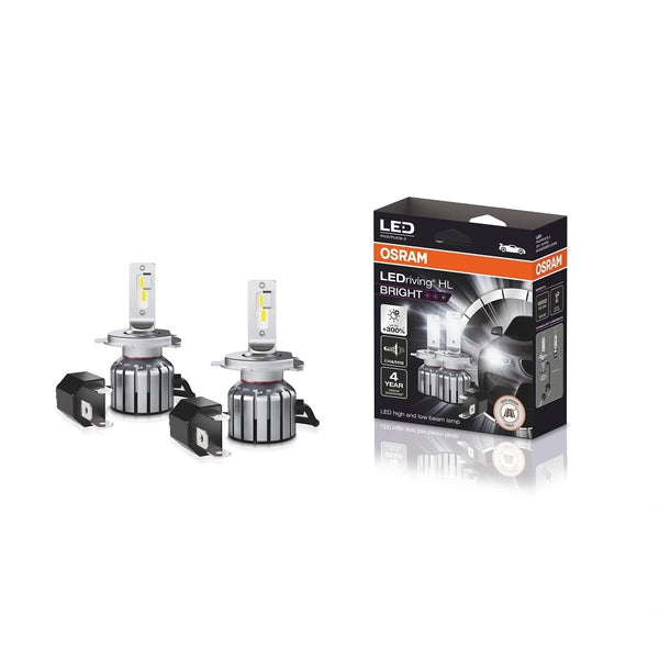 Комплект от 2бр Лед Led Диодни Крушки Osram H4 / H19 LEDriving HL BRIGHT +300% за фарове 12V