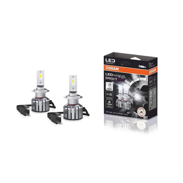 Комплект от 2бр Лед Led Диодни Крушки Osram H7 / H18 LEDriving HL BRIGHT +300% за фарове 12V