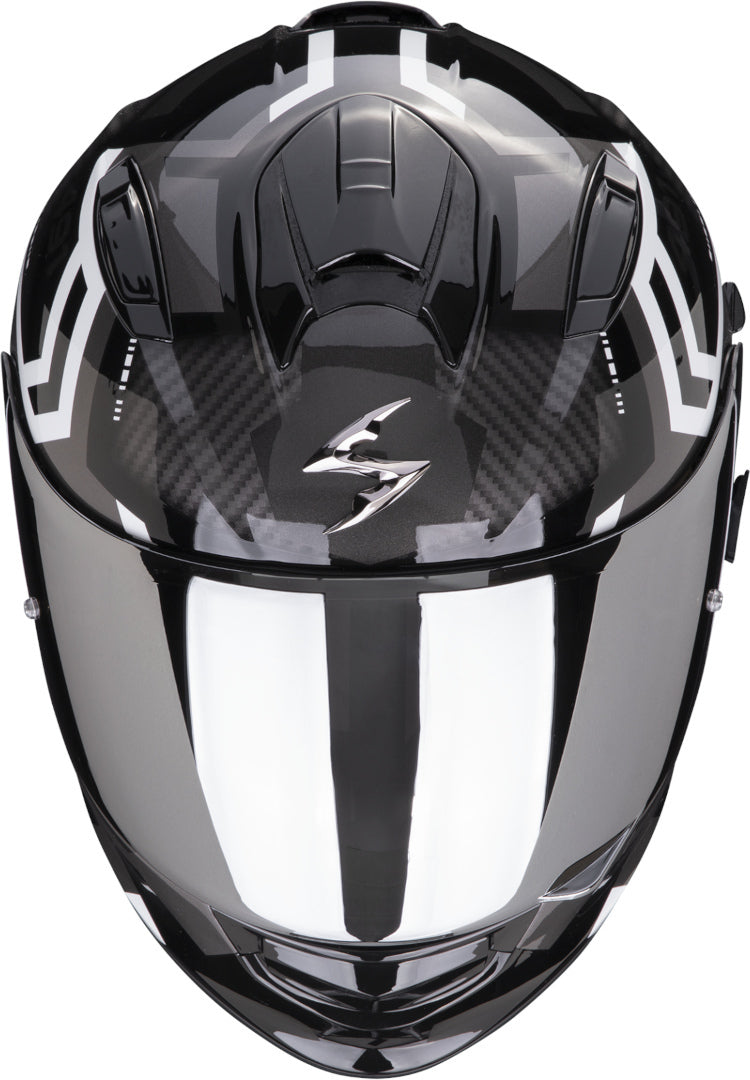 КАСКА SCORPIONS EXO 491 SPIN BLACK/WHITE