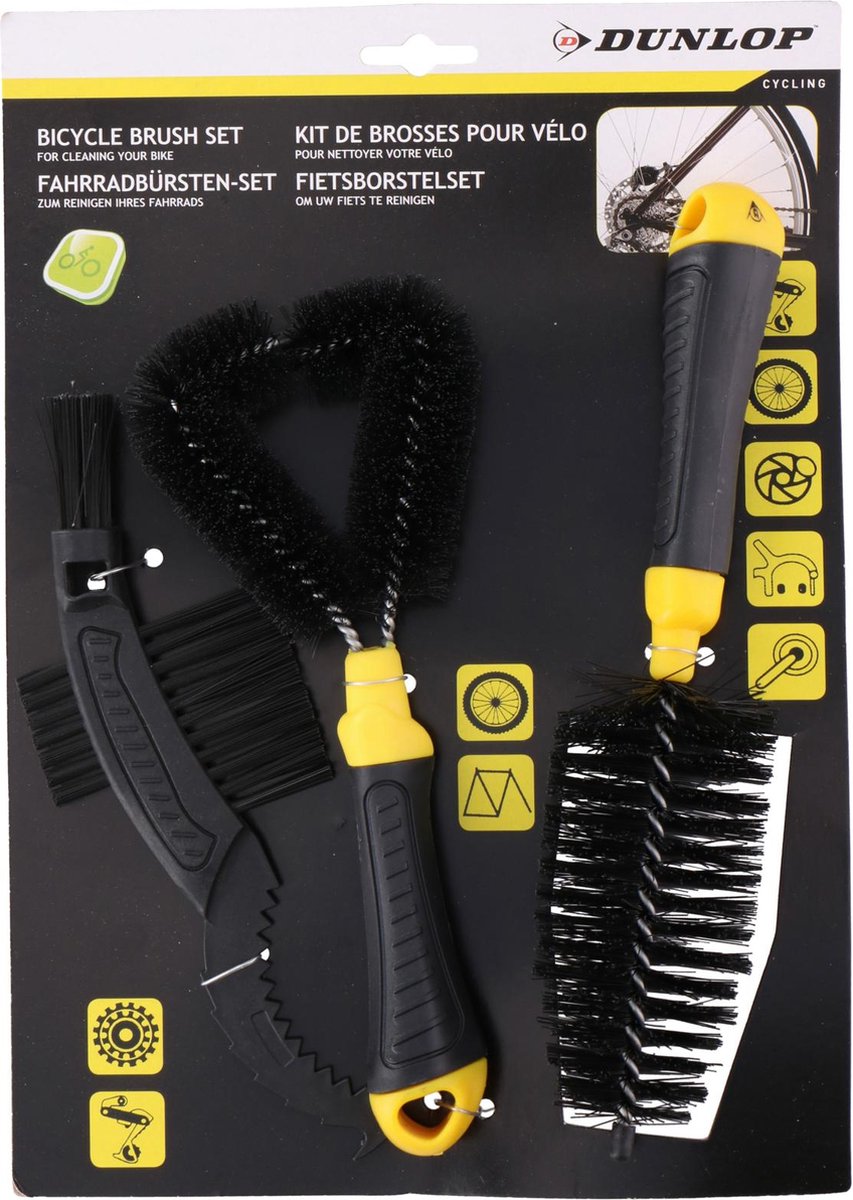 Комплект от 3бр. четки за почистване за велосипед колело Dunlop