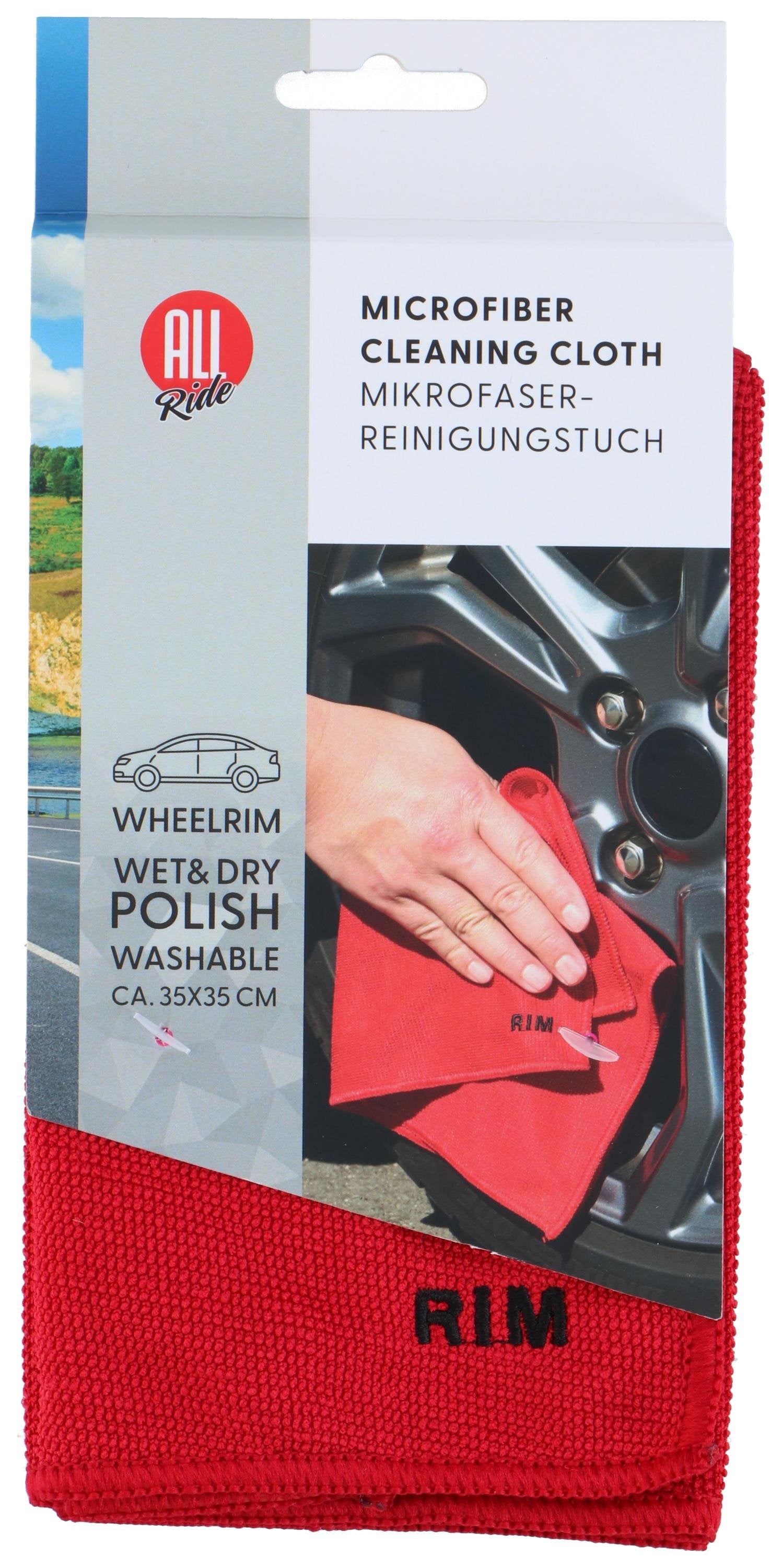 Микрофибърна кърпа за джанти All‑Ride - 35x35 cm, 250 gsm