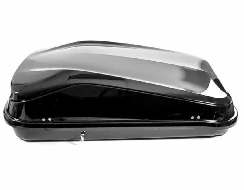 АВТОБОКС JUNIOR EASY 145X94X40CM С 85 MM КРЕПЕЖИ, С КЛЮЧ, 420 ЛИТРА - ЧЕРЕН ГЛАНЦ
