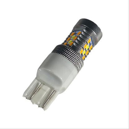 ДИОДНА КРУШКА T20 С 28 ДИОДА 2835 И ЛУПА - КОМБИНИРАНА ЗА МИГАЧ И ДНЕВНИ СВЕТЛИНИ