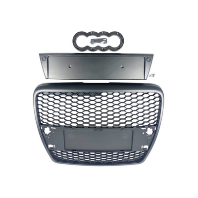 Решетка без емблема за Audi A6 4F (2004-2008) - черна RS Look