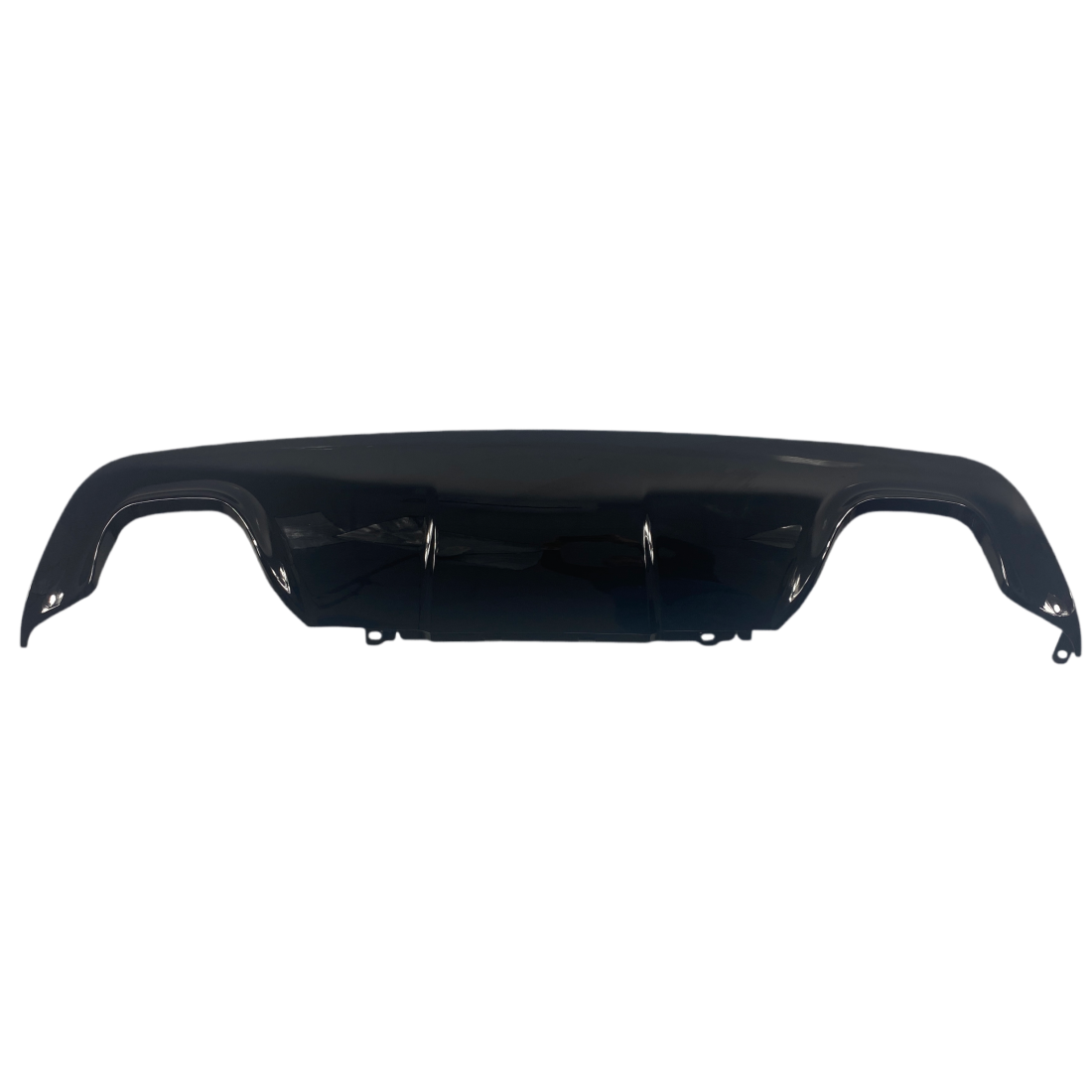 Дифузер за задна броня за BMW E60 M-Tech - двоен, черен гланц