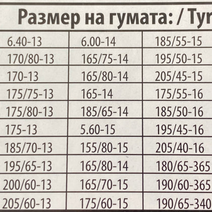 Метални вериги за сняг - размер 60 за 13", 14", 15" - 2бр.