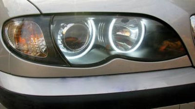Ангелски Очи CCFL за BMW E46 седан, комби (1998-2005) / купе (1998-2003) с 4 големи ринга по 144mm - Бял цвят