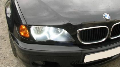 Ангелски Очи Диодни за BMW E46 седан, комби (1998-2005) / купе (1998-2003) с 60 диода - Бял цвят