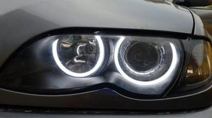 Ангелски Очи Лайтбар Дизайн за BMW E46 седан, комби (1998-2005) / купе (1998-2003) - Бял цвят