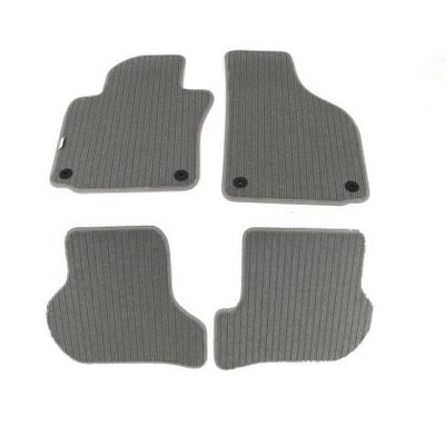 Мокетни стелки за Vw Golf 5 / Golf 6 / Jetta (2005-2011) сиви с кръгли щипки