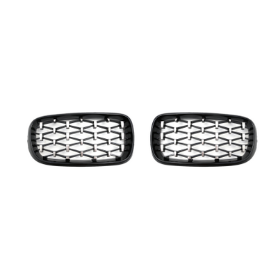 Решетки за BMW X5 F15 / X6 F16 (2013+) - Гланц - Diamond design - хром / черно