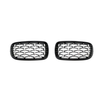 Решетки за BMW X5 F15 / X6 F16 (2013+) - Гланц - Diamond design - хром / черно
